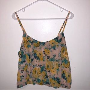 Cropped floral top